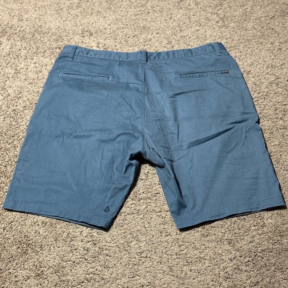 Volcom Straight Front Shorts - Size 40 - Blue Khaki